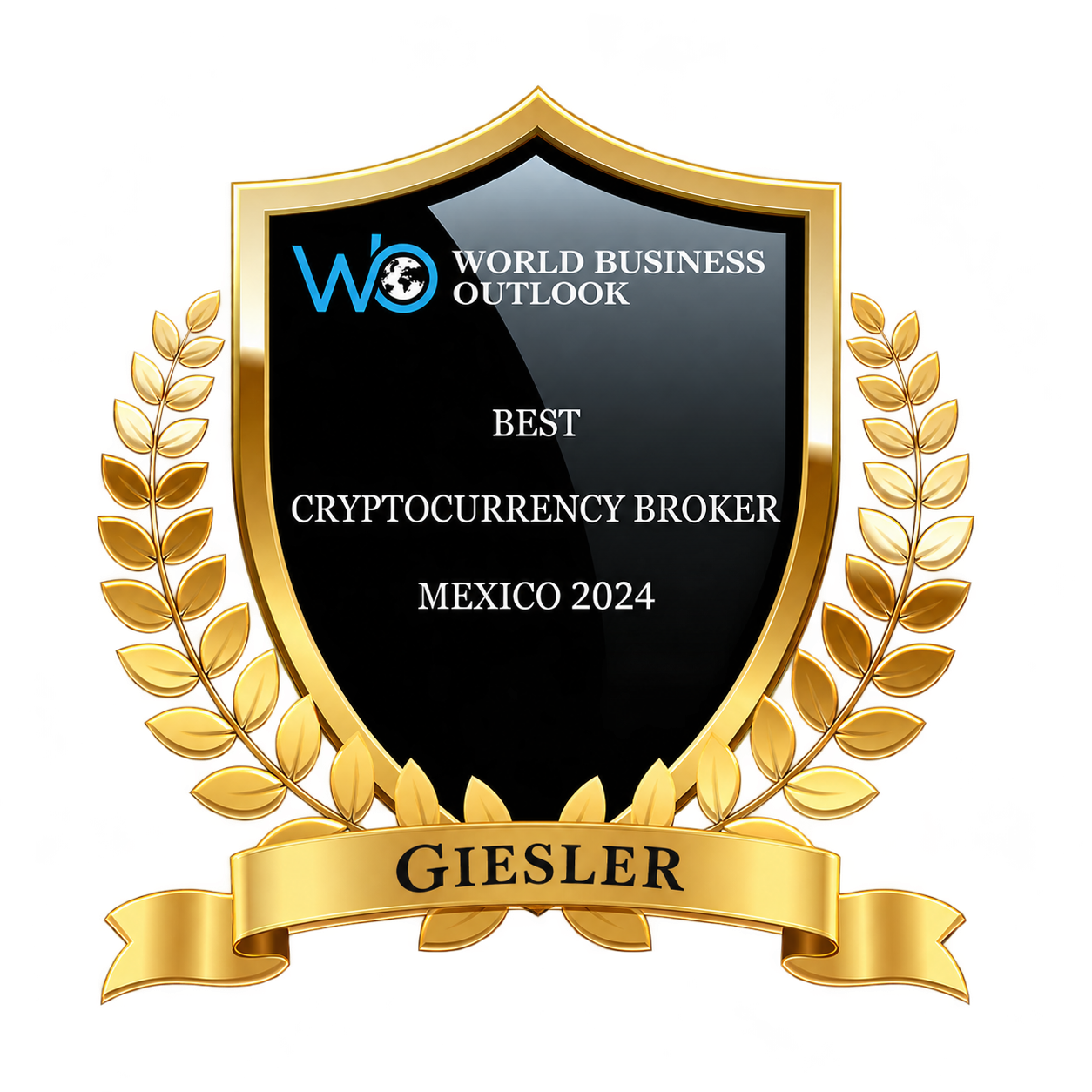 GIESLER gold cryptocurrency award badge